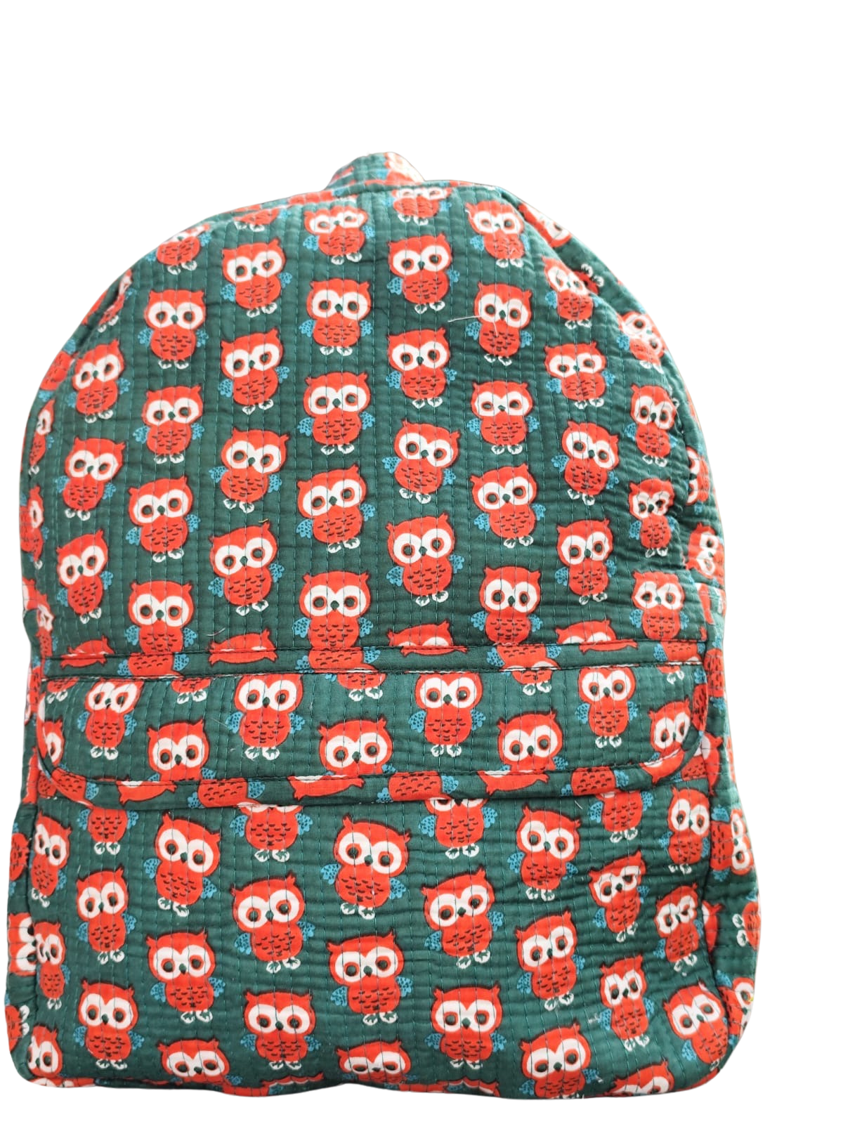 Kids Backpack - Green owl