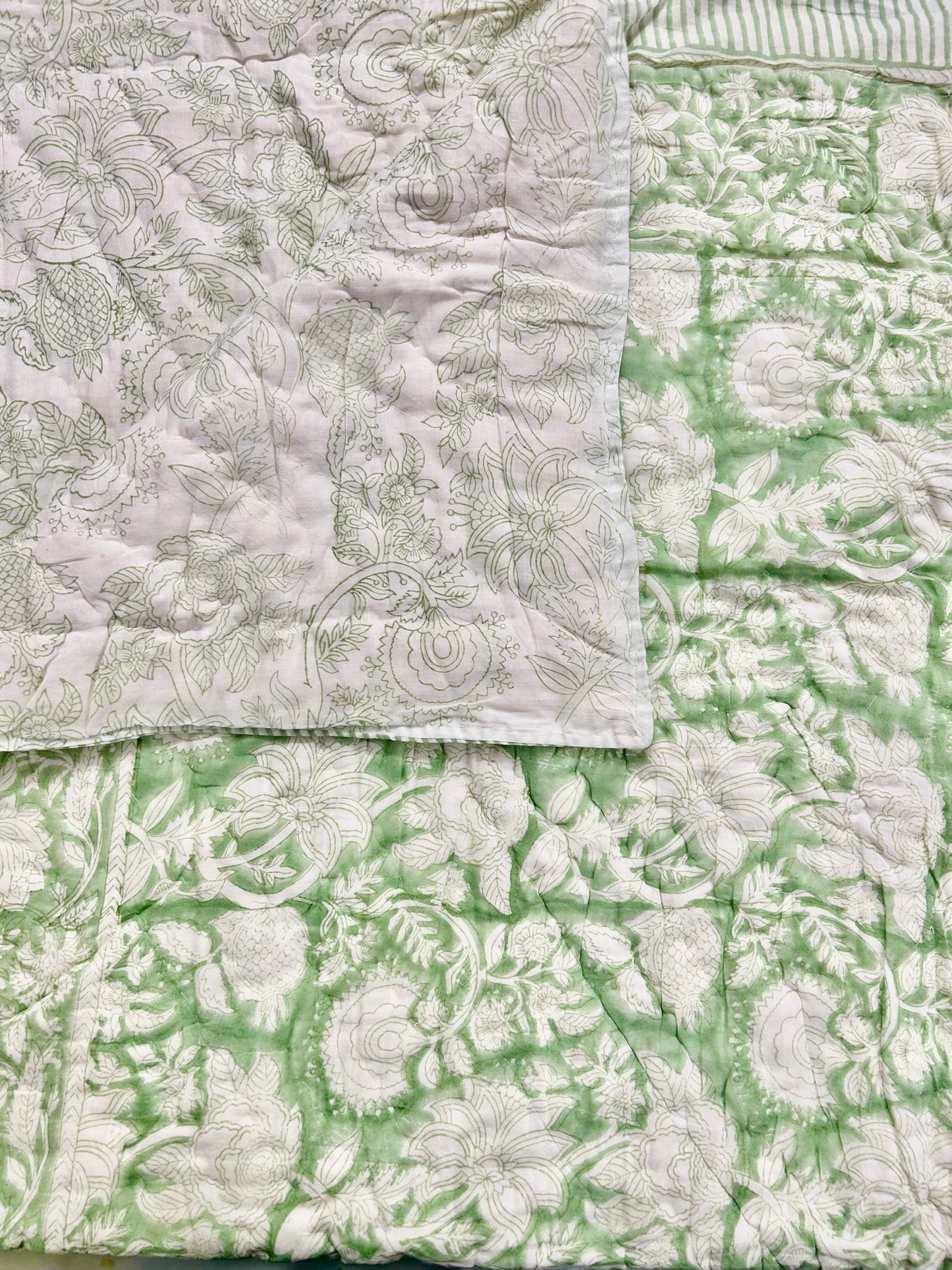 PURE HANDBLOCK MULMUL COTTON QUILT