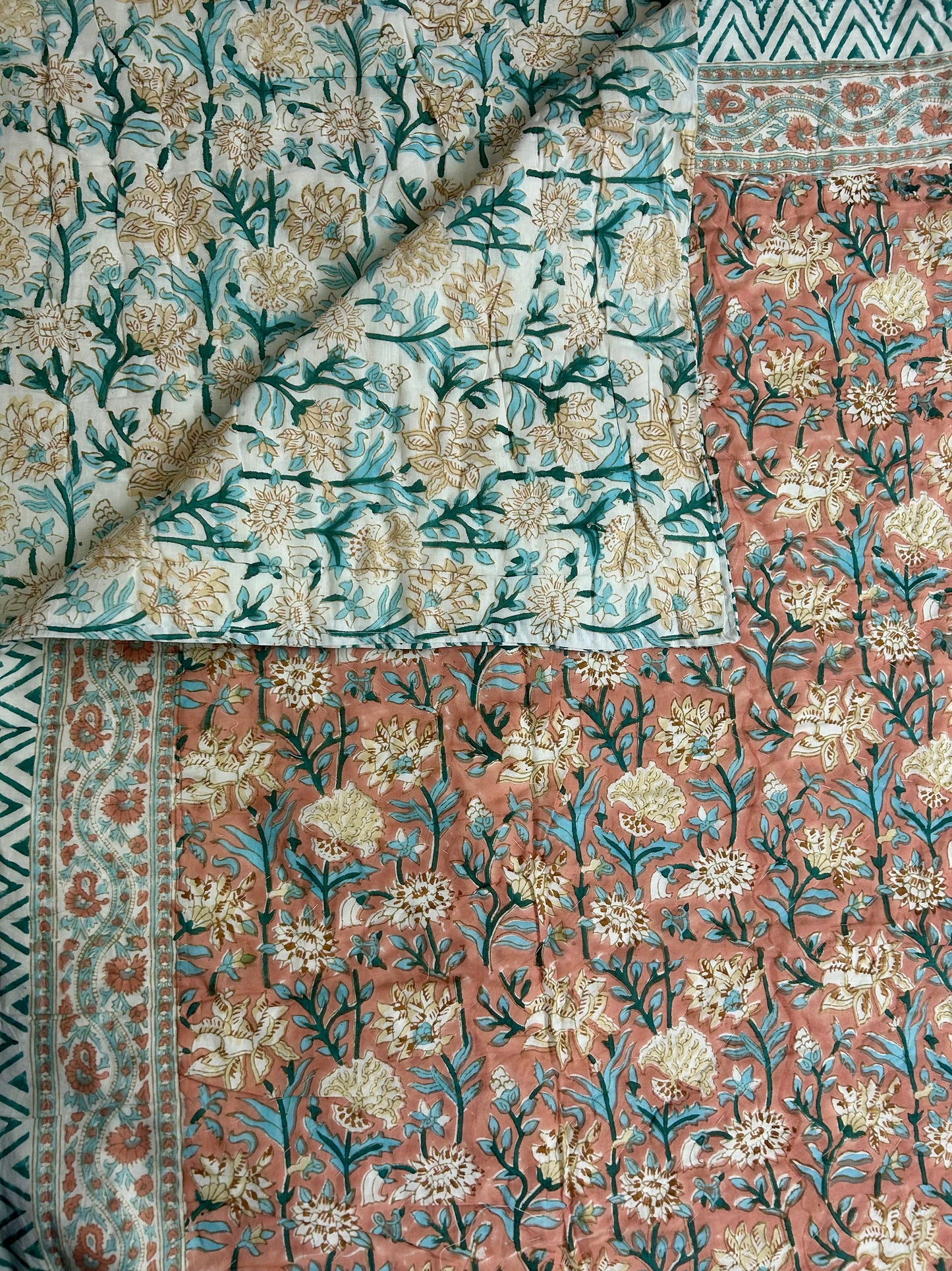 PURE HANDBLOCK MULMUL COTTON QUILT