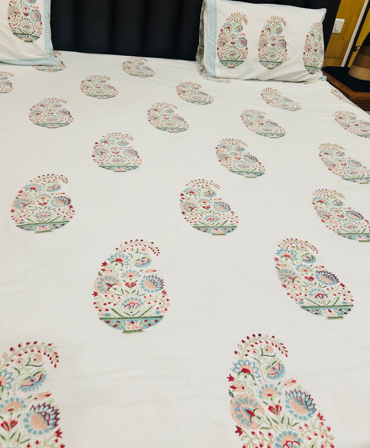 CHAMPA MAHAL HANDBLOCK BEDSHEET