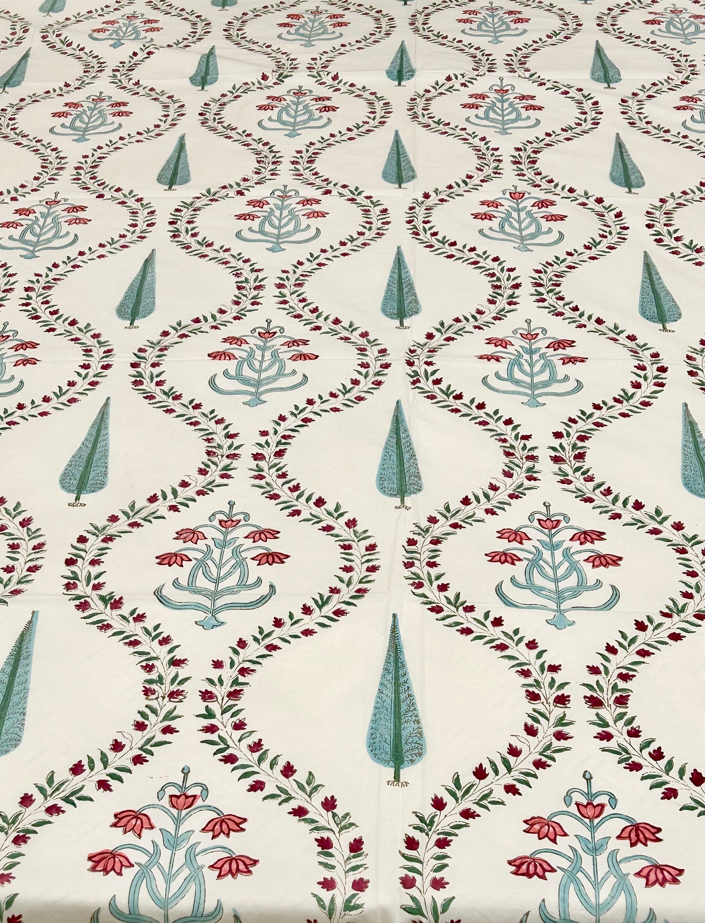 Blooming Haveli Handblock bedsheet