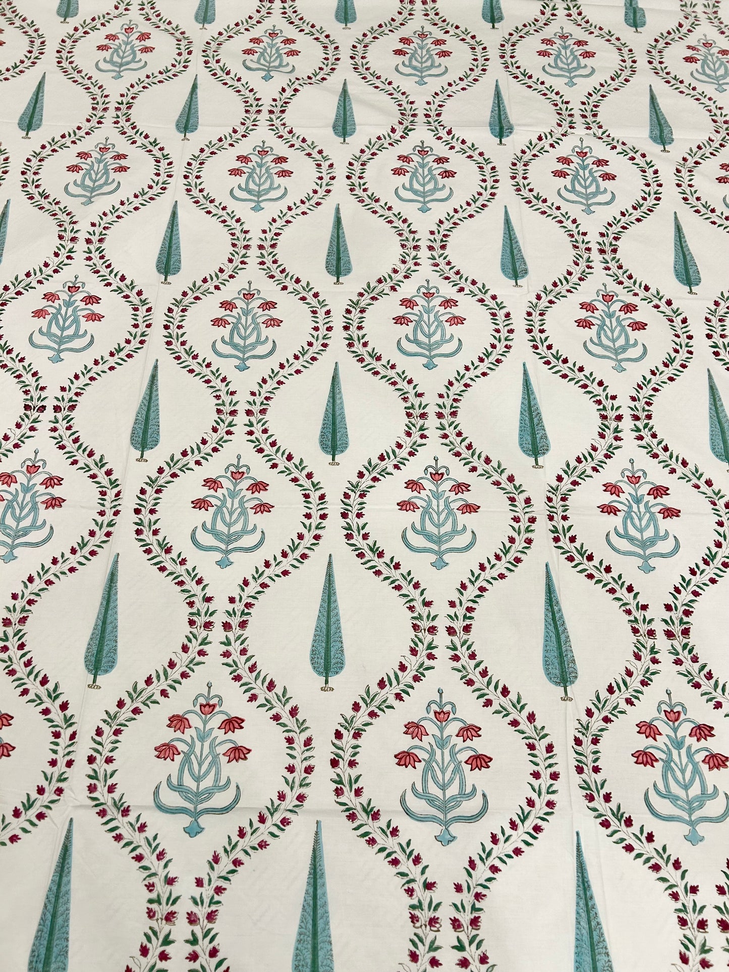 Blooming Haveli Handblock bedsheet