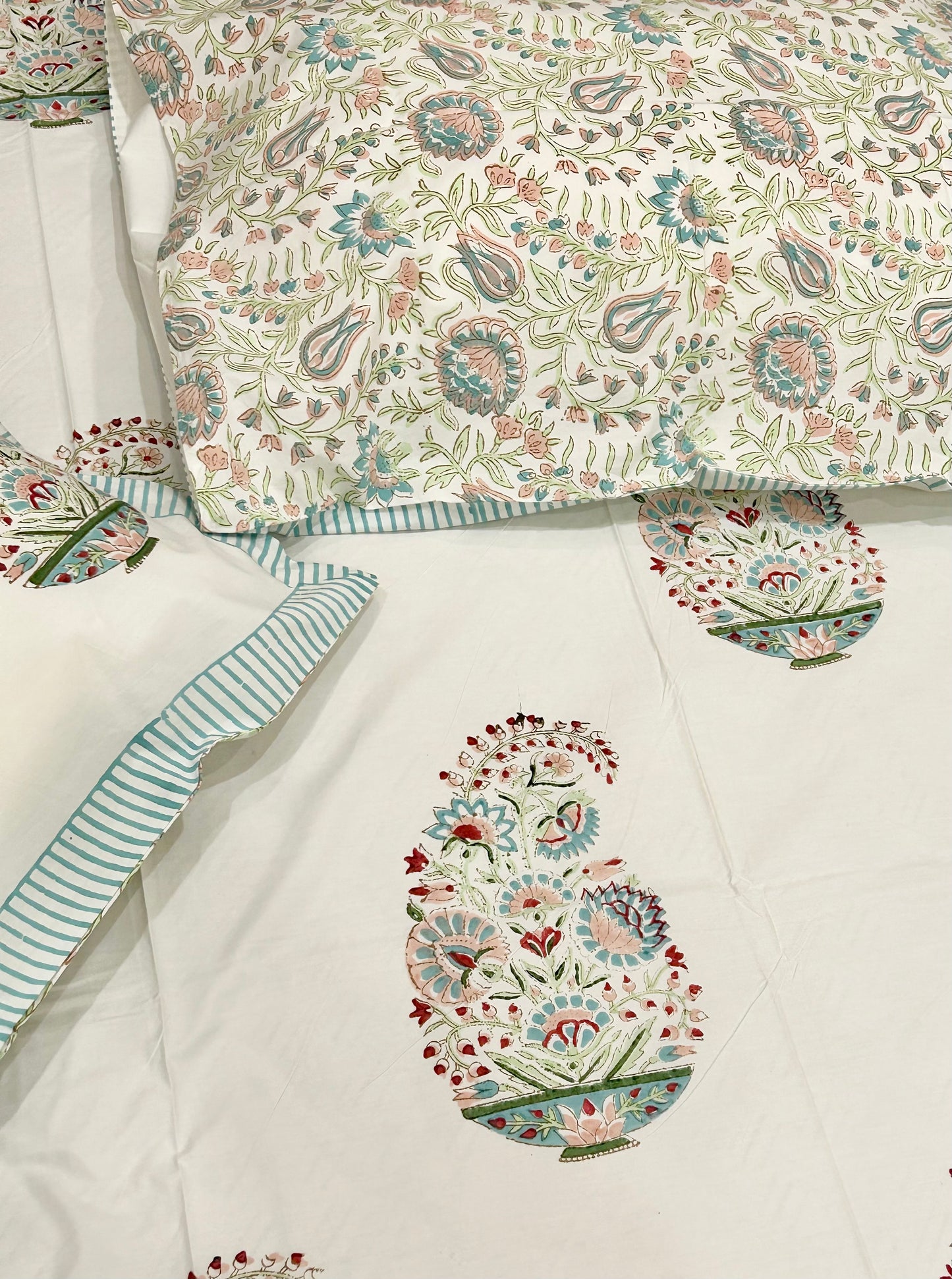 CHAMPA MAHAL HANDBLOCK BEDSHEET