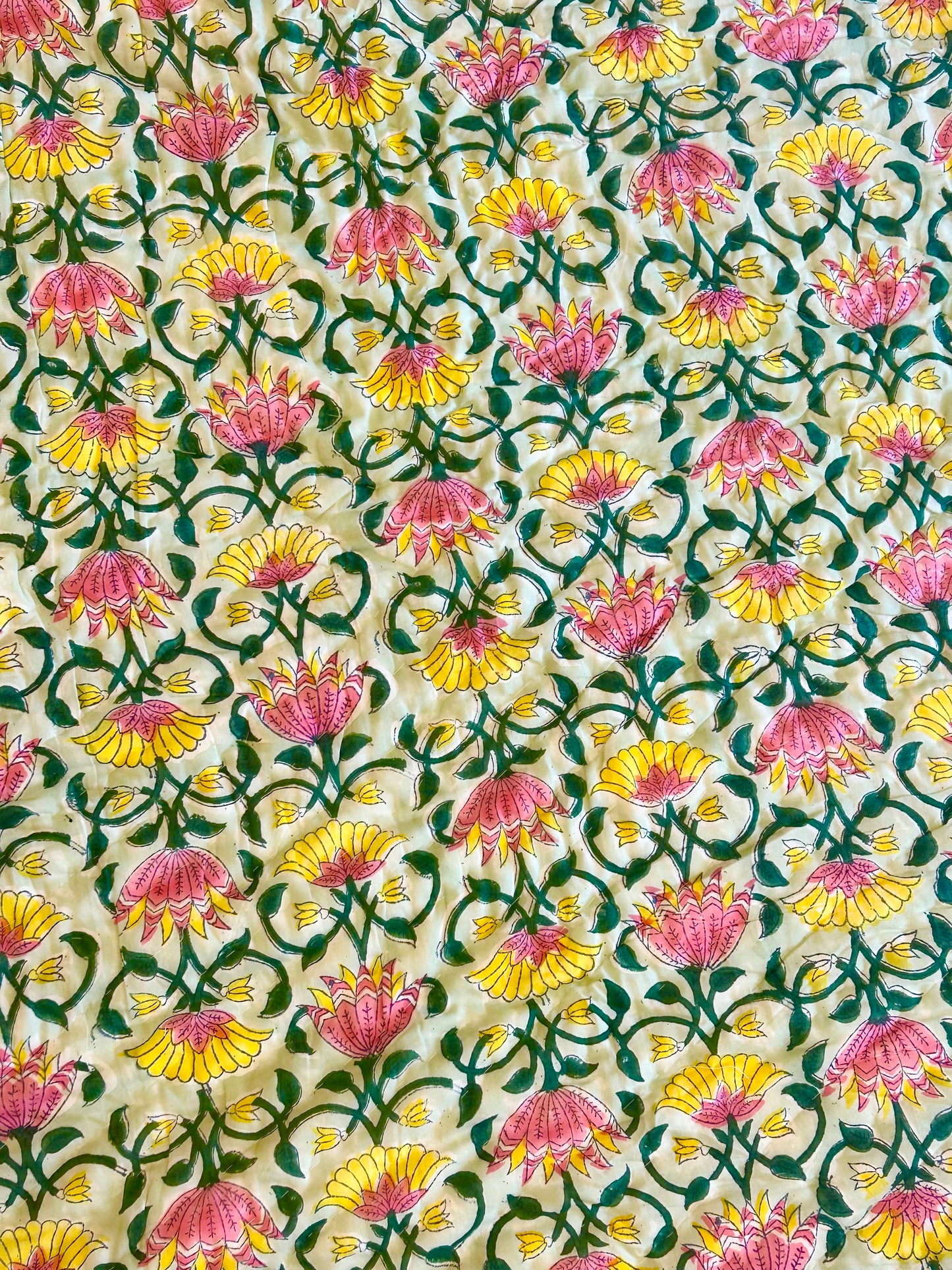 BUNDLE OF JOY- HANDBLOCK PRINTED PURE MULMUL COTTON QUILT