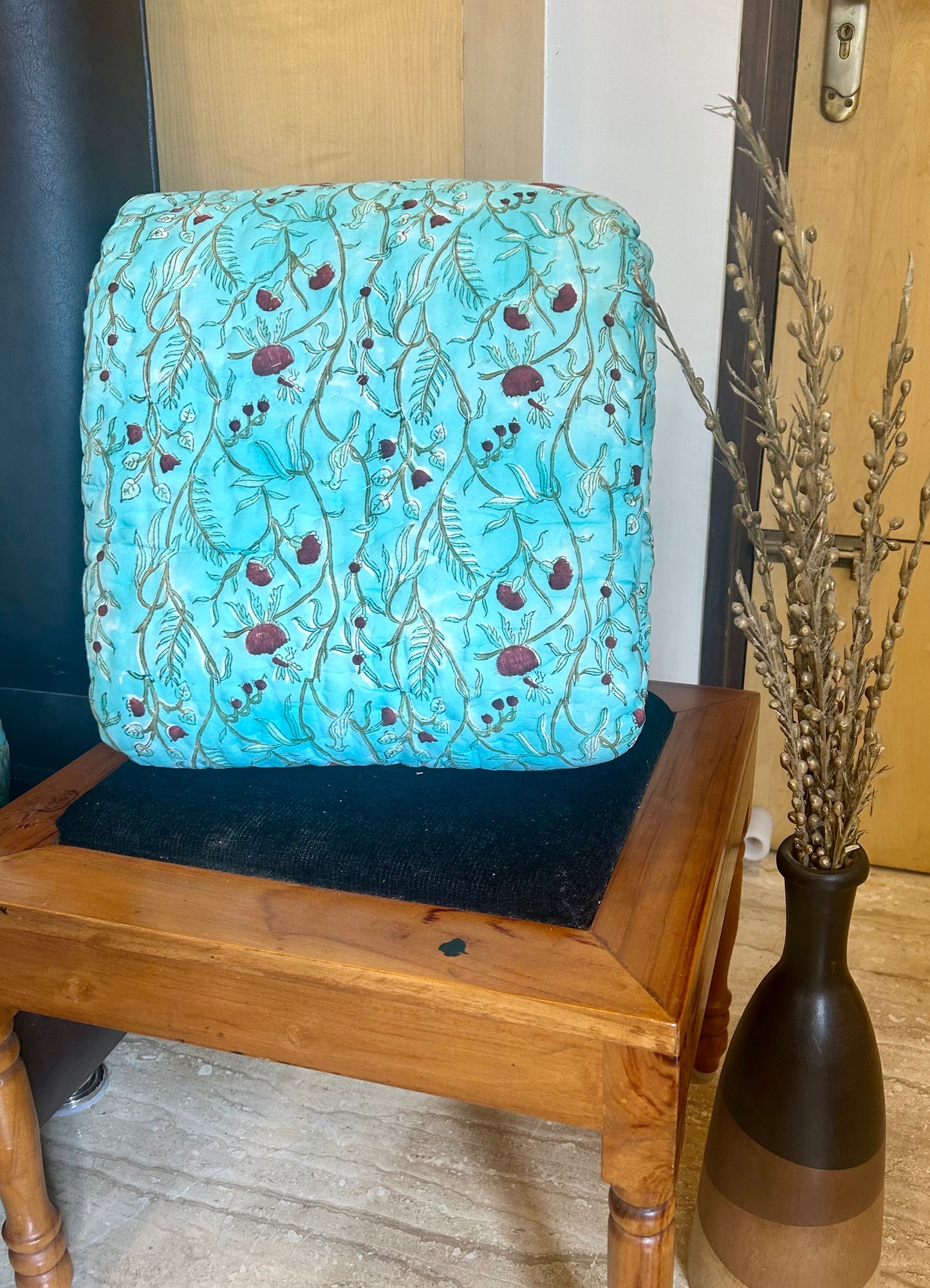 FLORA HANDBLOCK PRINT PURE MULMUL COTTON QUILT