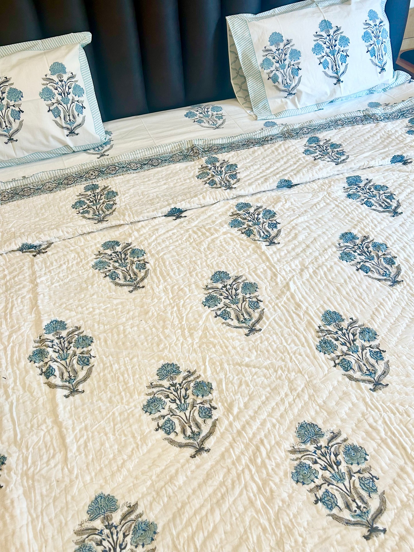 HANDBLOCK PRINT PURE MULMUL COTTON QUILT