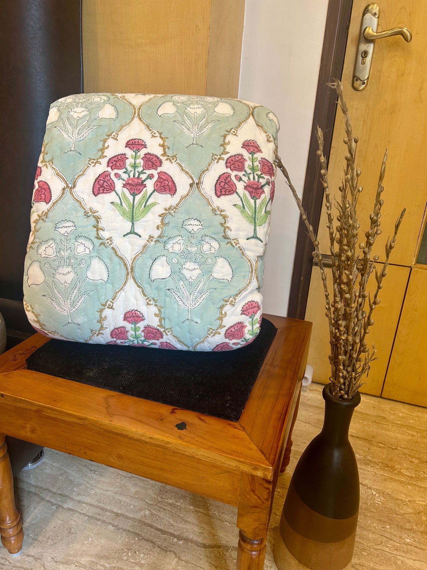 HANDBLOCK PRINT PURE MULMUL COTTON QUILT