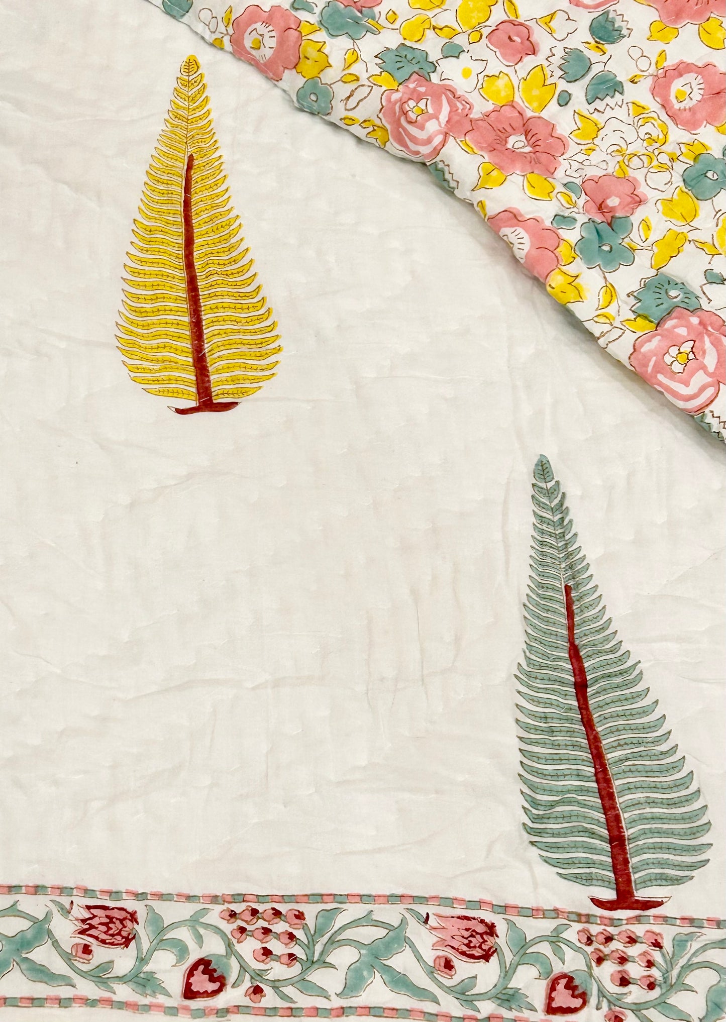HANDBLOCK PRINT PURE MULMUL COTTON QUILT