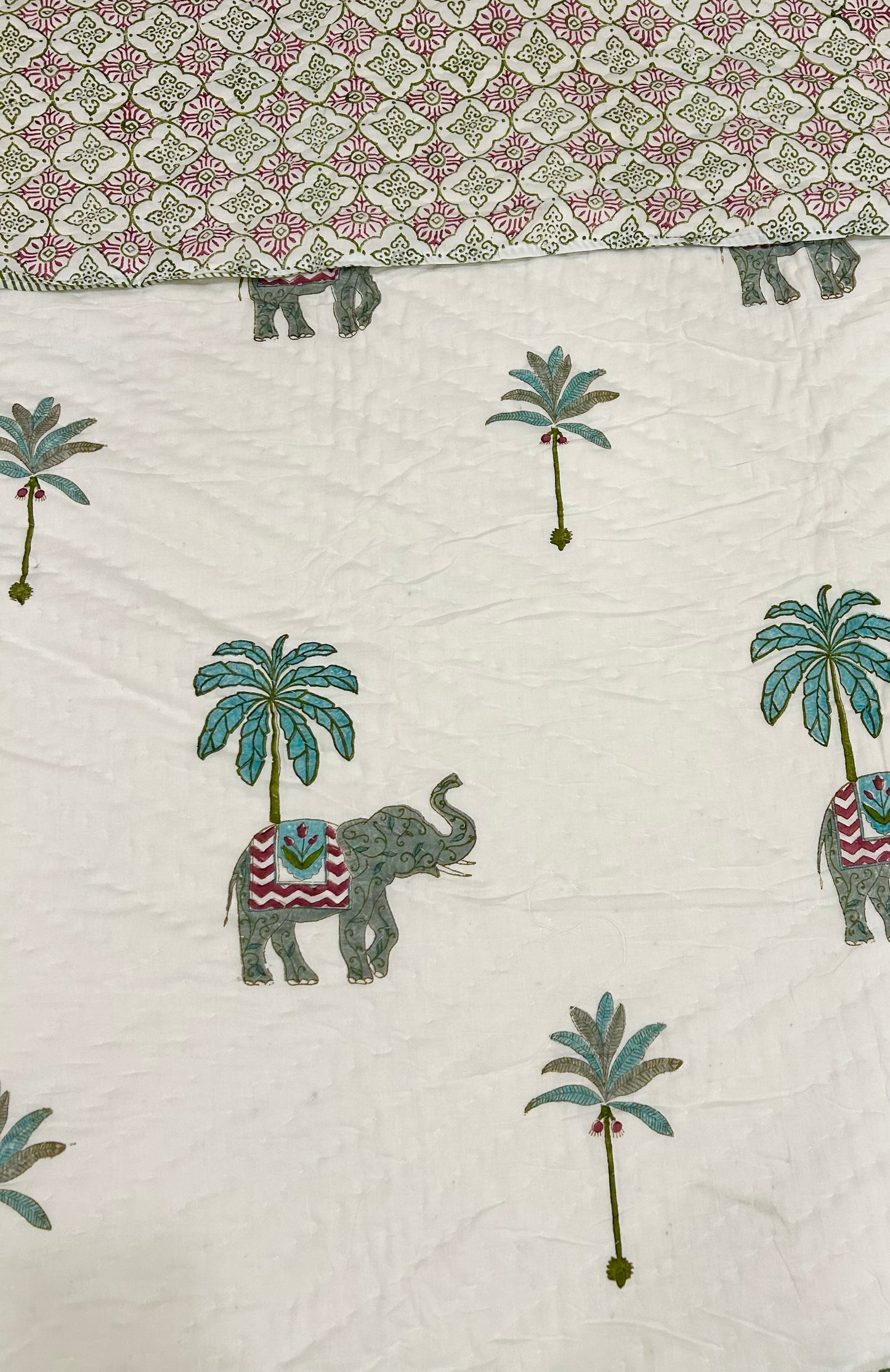 HANDBLOCK PRINT PURE MULMUL COTTON QUILT