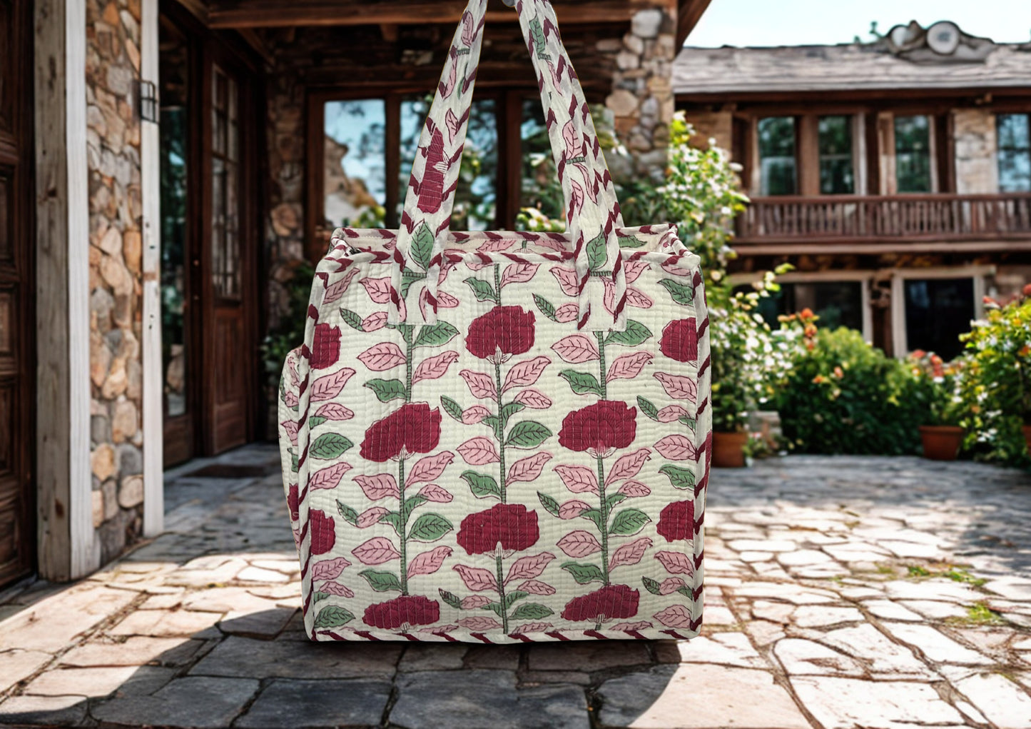 LUNCH BAGS- HANDBLOCK PRINTED