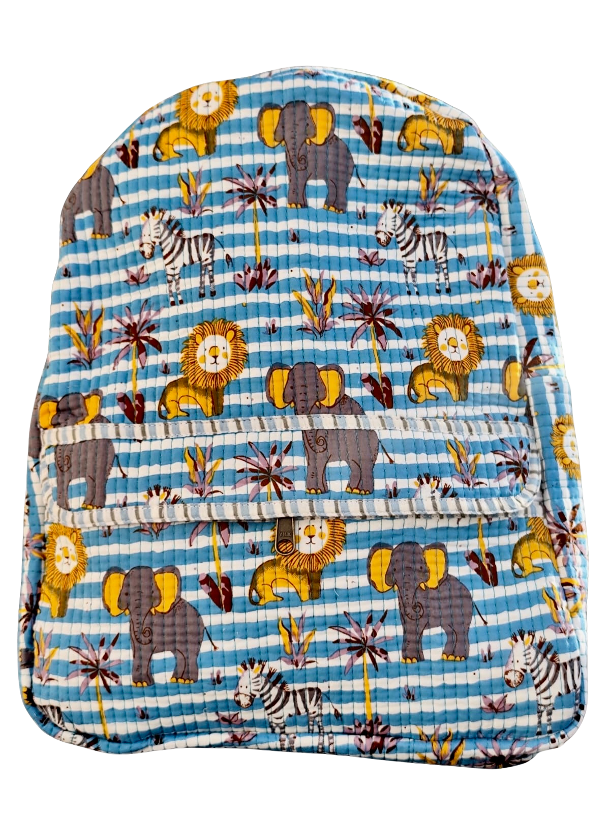 Kids Quilted Backpack- Handblock printed