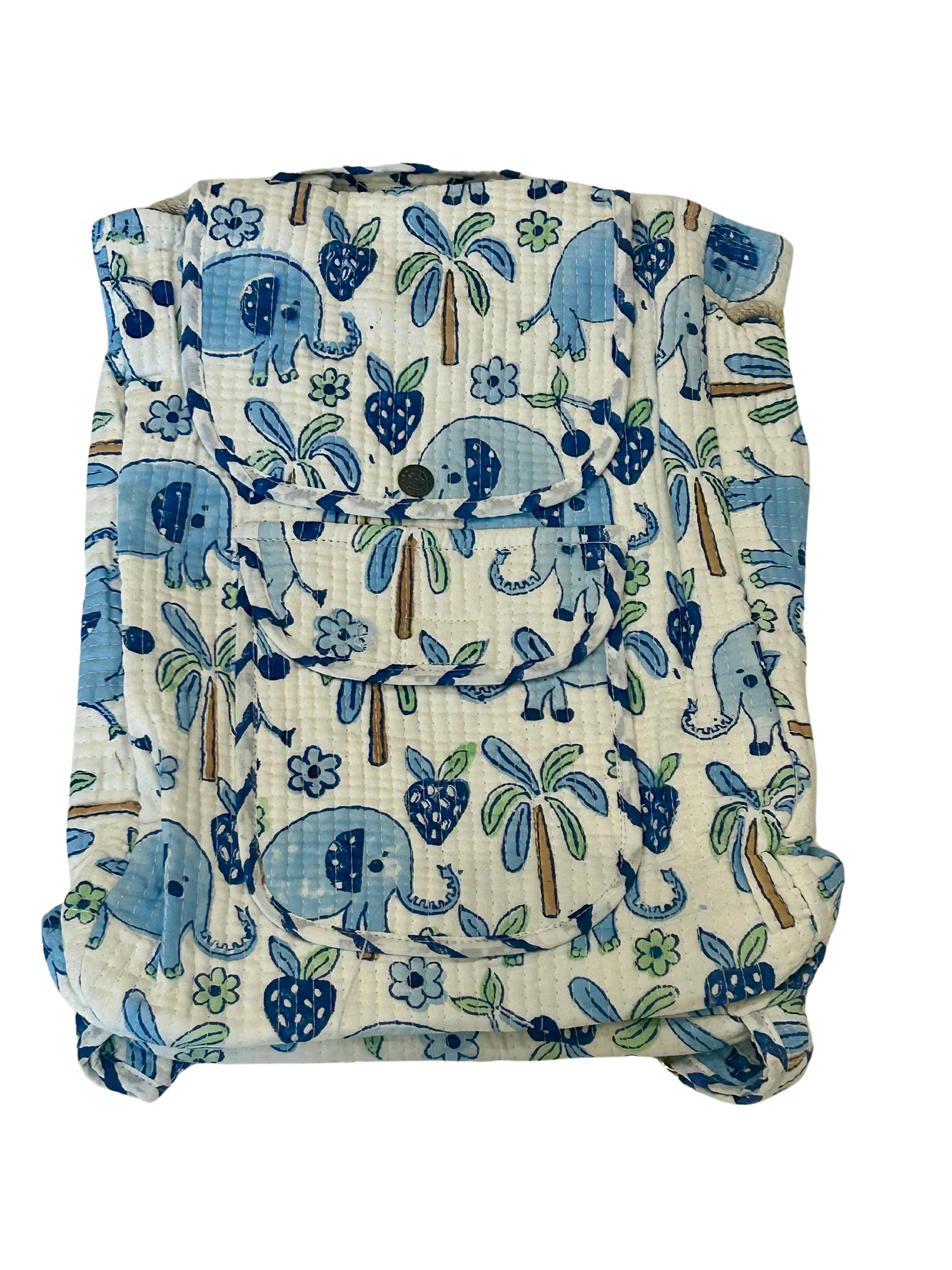 Handblock printed eco friendly (plastic free) pure cotton kids school bags