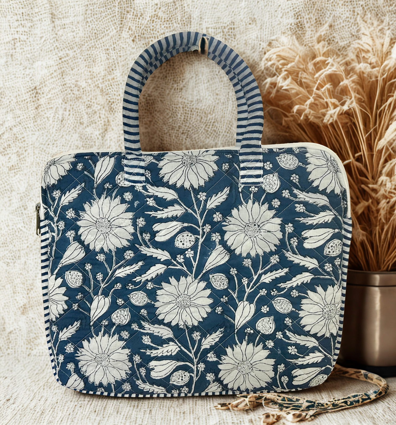 Laptop bags -Handblock printed padded