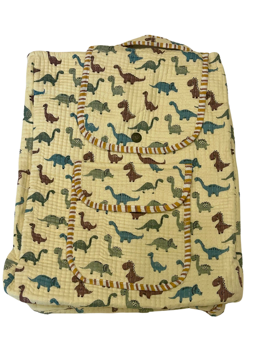 Handblock printed 100% eco friendly( plastic free) kids school bags