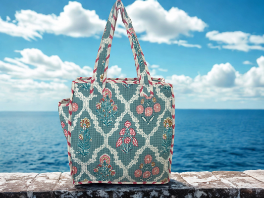 LUNCH BAGS(12 inches*13inches)- HANDBLOCK PRINTED
