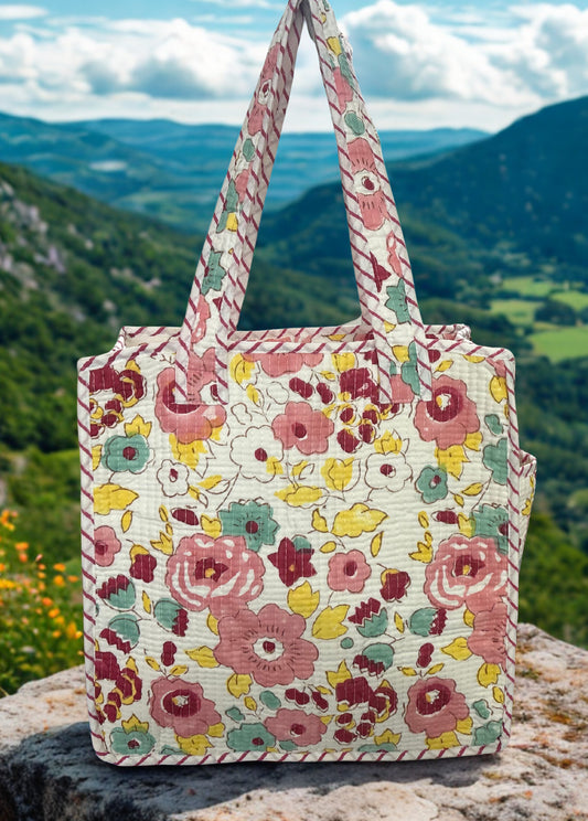 LUNCH BAGS- HANDBLOCK PRINTED