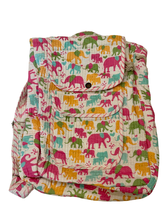 Handblock printed 100% eco friendly(plastic free) kids school bags