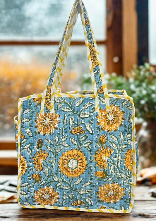 LUNCH BAGS- HANDBLOCK PRINTED