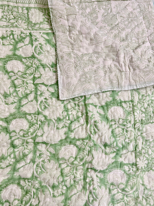 PURE HANDBLOCK MULMUL COTTON QUILT