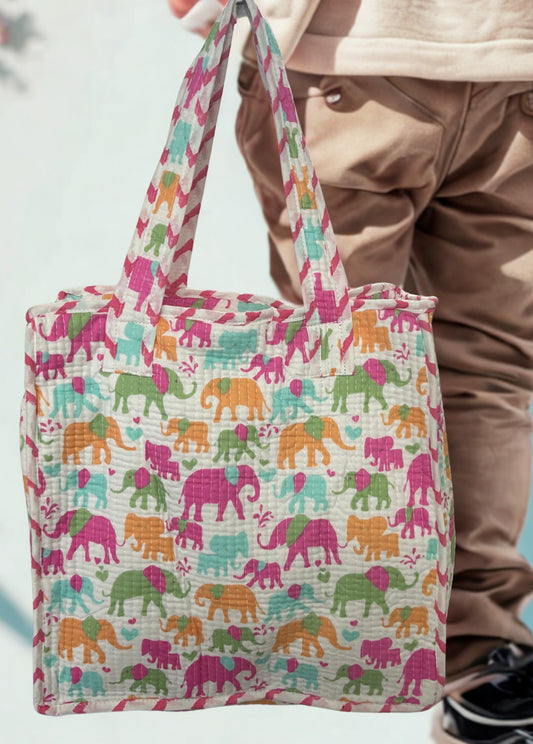 LUNCH BAGS- HANDBLOCK PRINTED