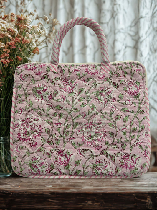 Laptop bags -Handblock printed padded