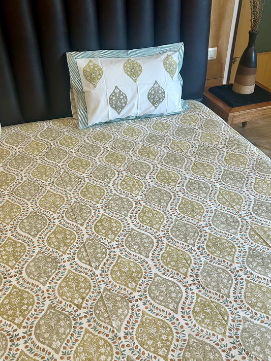 Welcome to the jungle- Handblock printed bedsheet