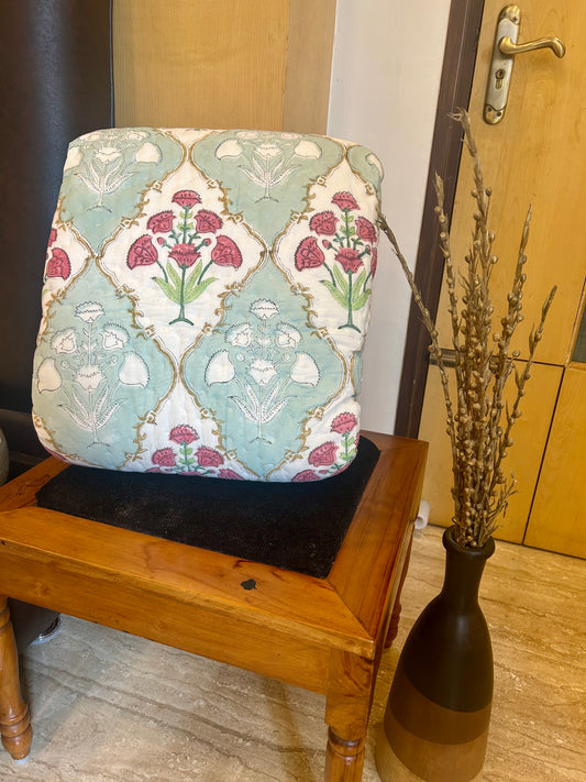 HANDBLOCK PRINT PURE MULMUL COTTON QUILT