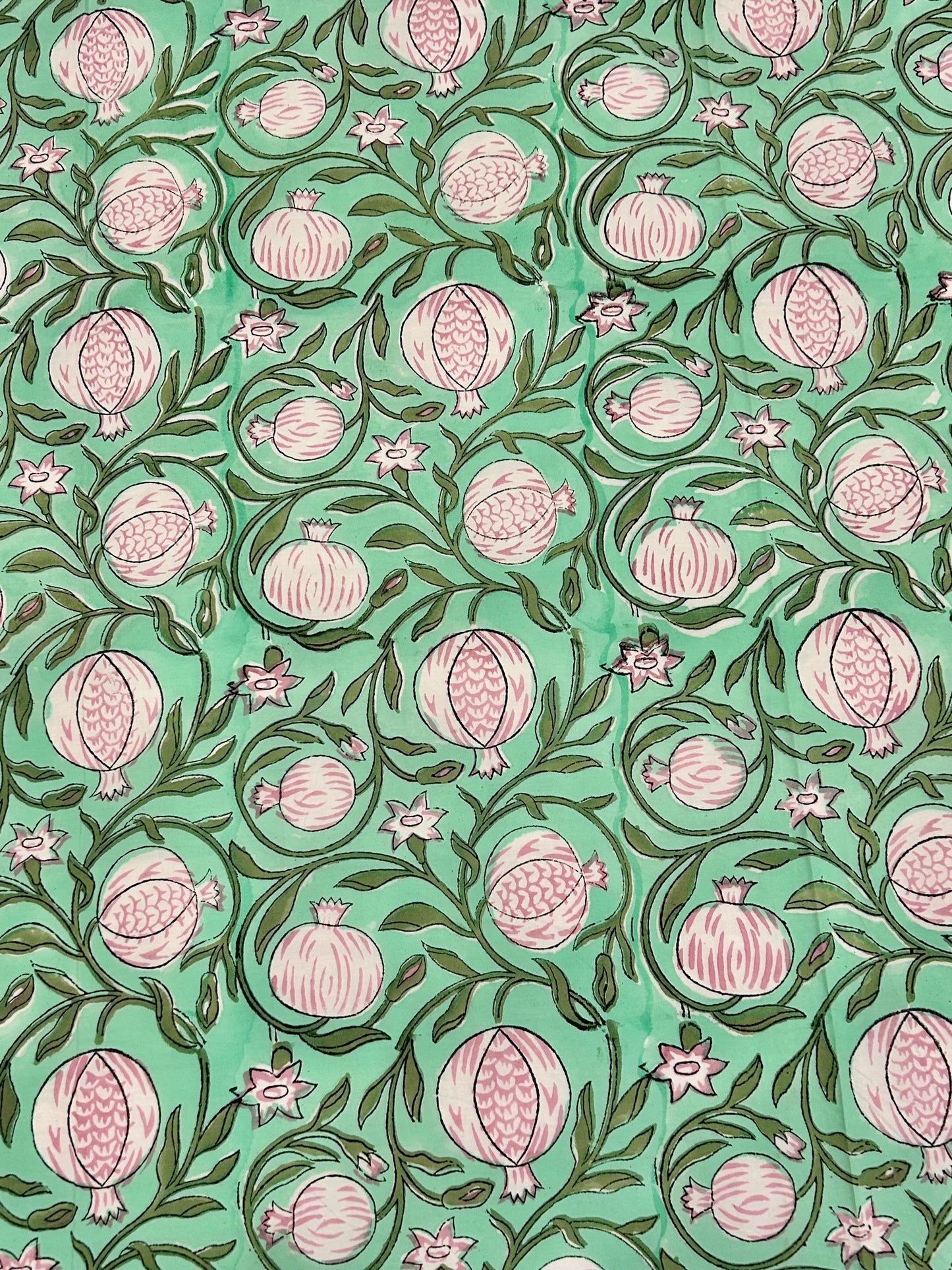 Pomegranate Haven Handblock Printed Bedsheet
