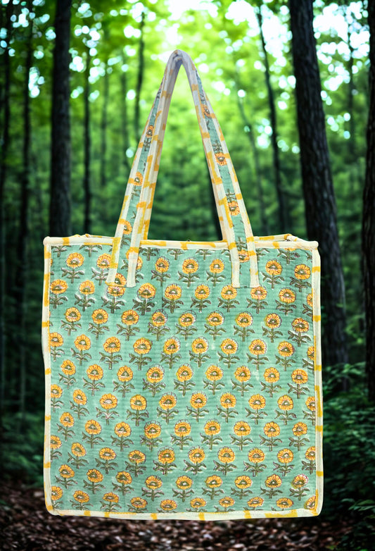 LUNCH BAGS- HANDBLOCK PRINTED