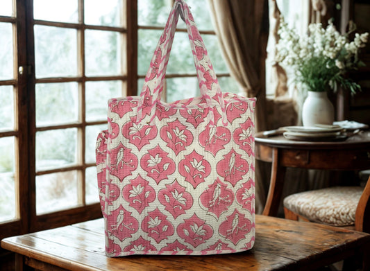LUNCH BAGS- HANDBLOCK PRINTED