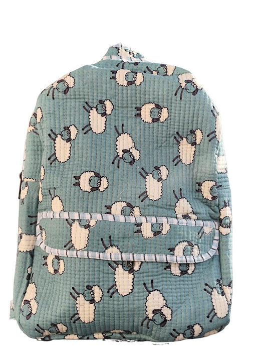 Kids backpack- sheep teal